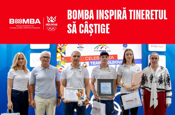 Susținerea tinerilor campioni: BOMBA i-a premiat pe participanții la Festivalul Olimpic European al Tineretului 2025