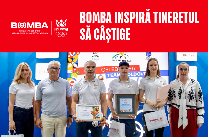 Susținerea tinerilor campioni: BOMBA i-a premiat pe participanții la Festivalul Olimpic European al Tineretului 2025