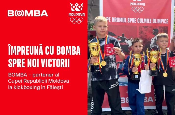 BOMBA – partener al Cupei Republicii Moldova la kickboxing în Fălești