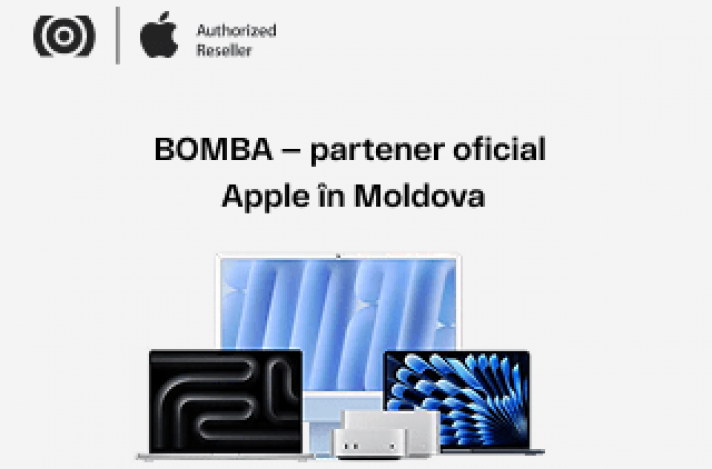 BOMBA — partener oficial Apple în Moldova