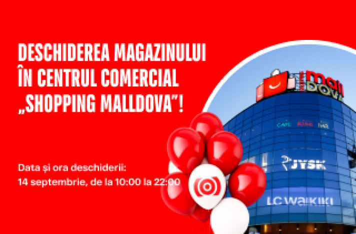Deschiderea magazinului actualizat BOMBA în Centrul Comercial Shopping MallDova