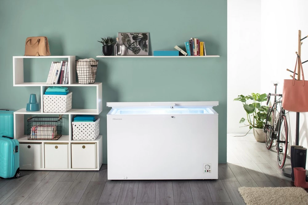 Морозильный ларь Hisense FC184D4AW1, 142 л, 85.4 см, A+, Белый  block specification img 1