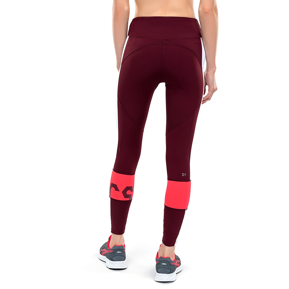 Panta-colanti Asics COLOR BLOCK CROPPED  TIGHT 2 / Femei / L / Bordo photo 5