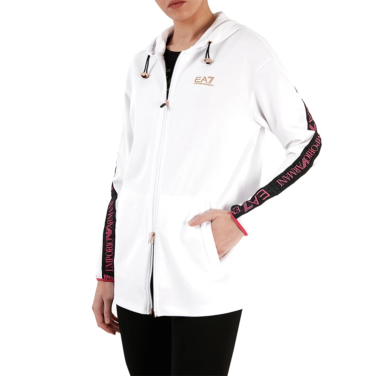 Hanorac EA7 EMPORIO ARMANI FELPA XL Alb Femei photo 5