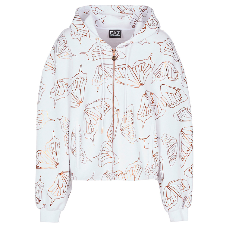 Hanorac EA7 EMPORIO ARMANI SWEATSHIRT XS Alb-aur Femei photo 1
