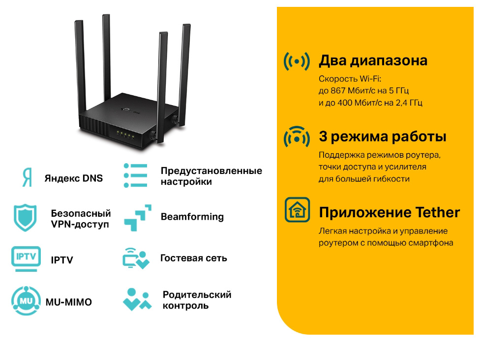 Роутер TP-Link Archer A64 AC1200 photo 7