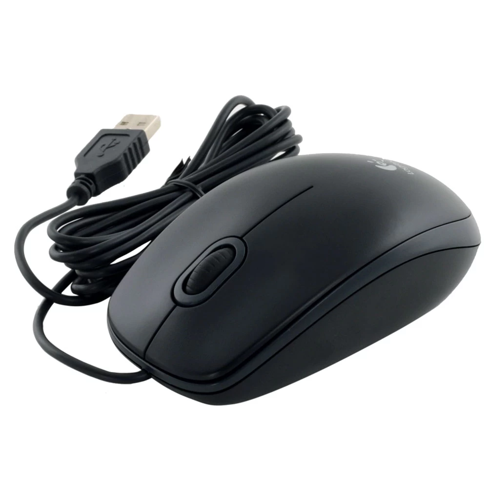 Проводная мышь Logitech B100 Black / Оптическая / Black photo 3