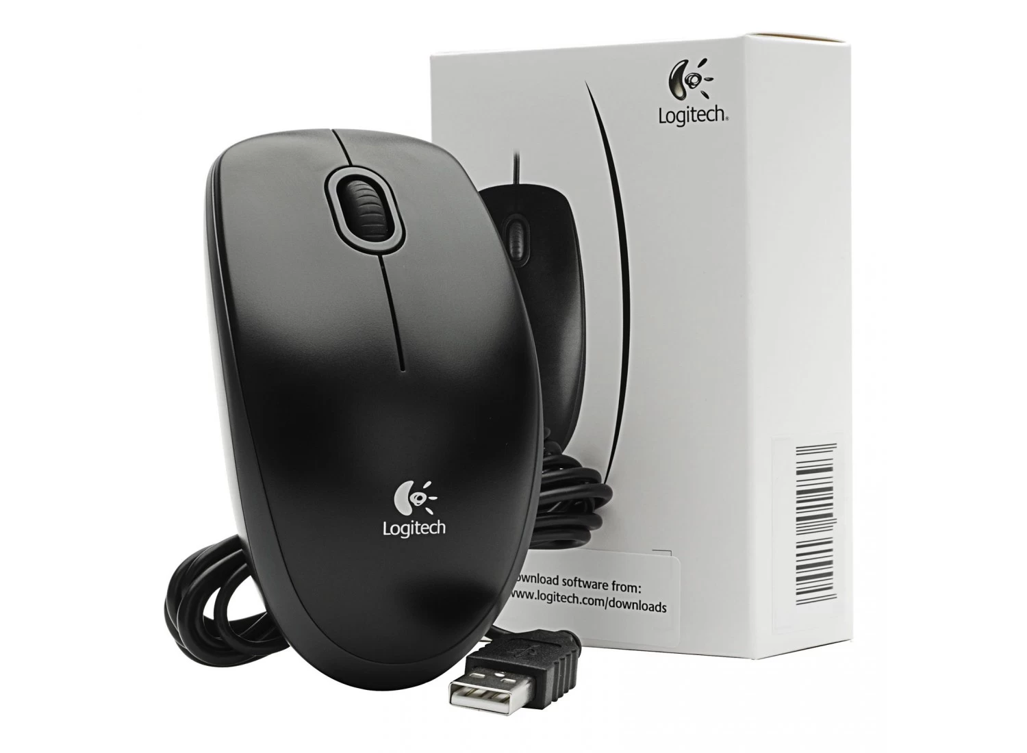Проводная мышь Logitech B100 Black / Оптическая / Black photo 5
