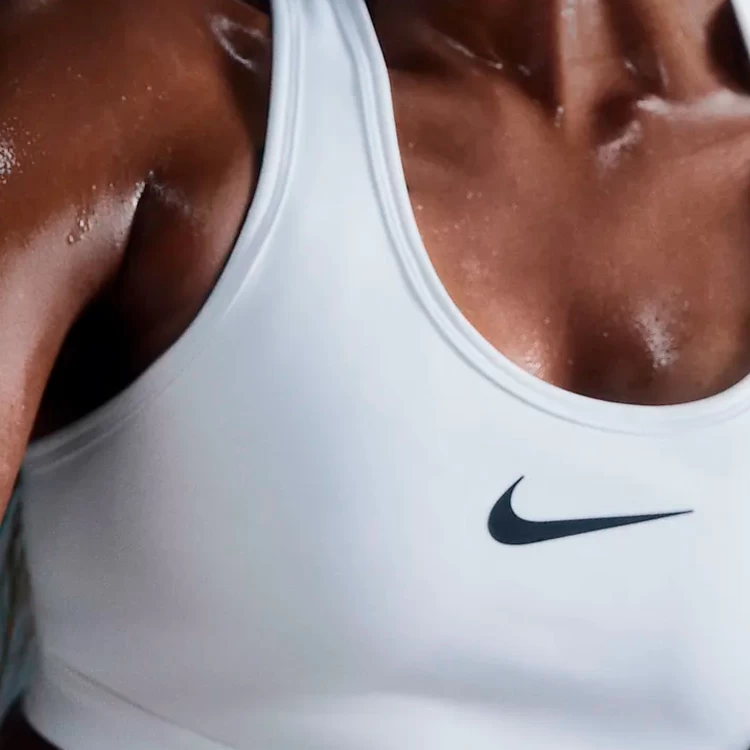 Bra sportive Nike W NK SWSH MED SPT BRA / Femei / M / Alb photo 4
