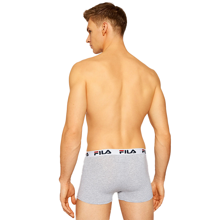 Boxeri Fila UW MAN BOXER 2 PACK ELASTIC WITH LOGO L Gri Barbati photo 4