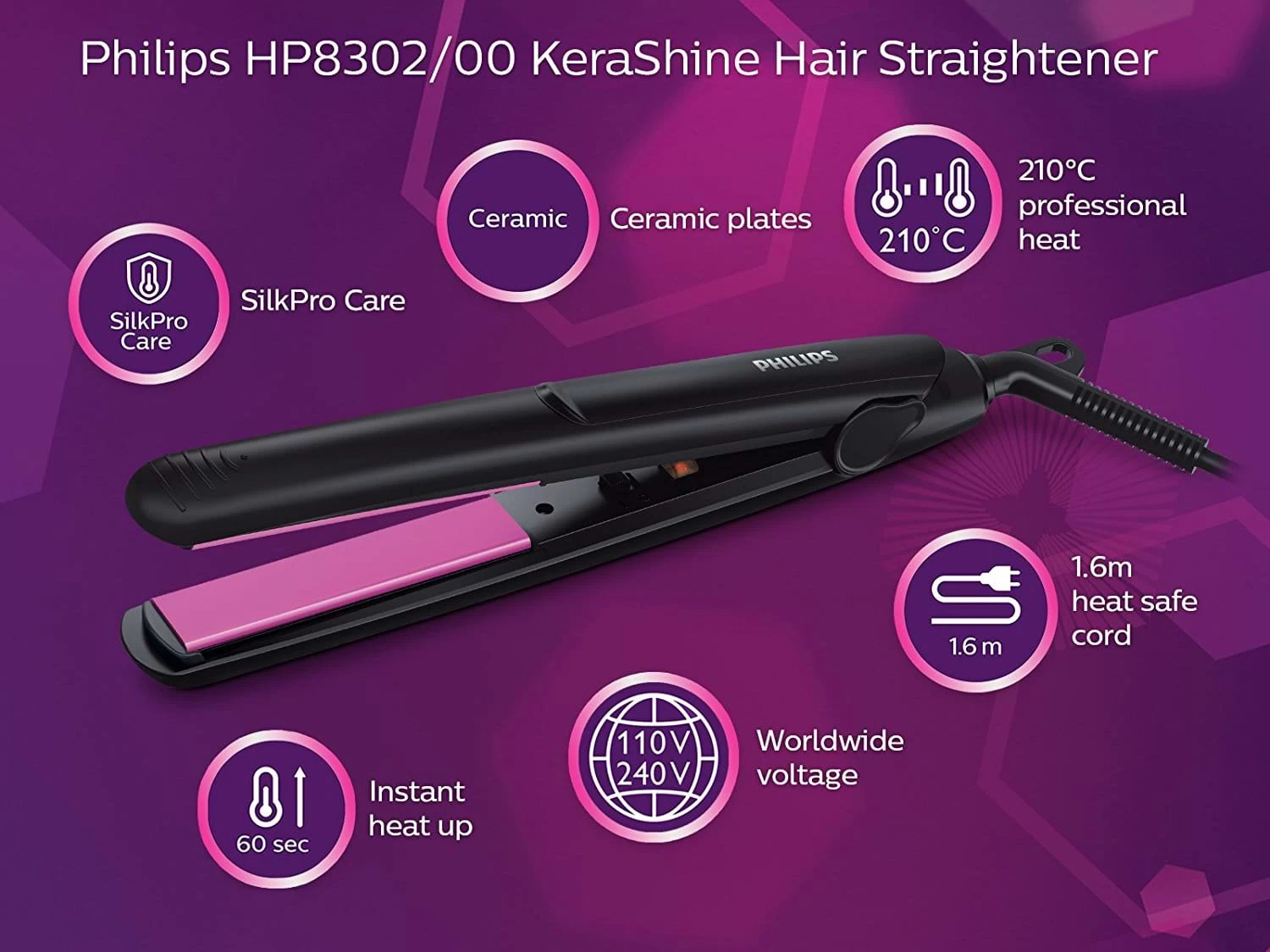 Щипцы для выравнивания Philips HP8302/00 photo 5