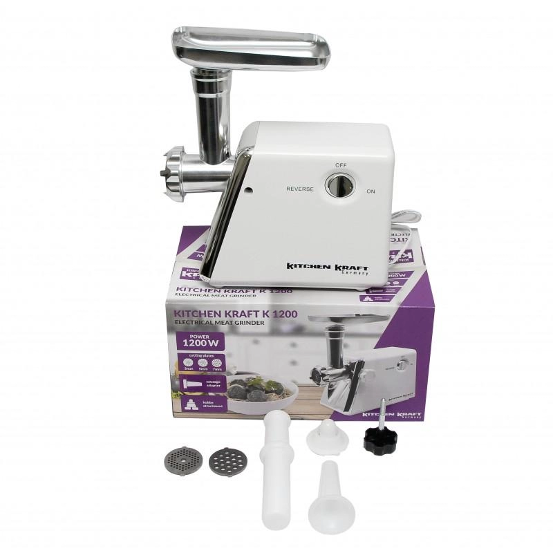 Tocator de carne Kitchen Kraft K1200 , 1200 W, Alb photo 3