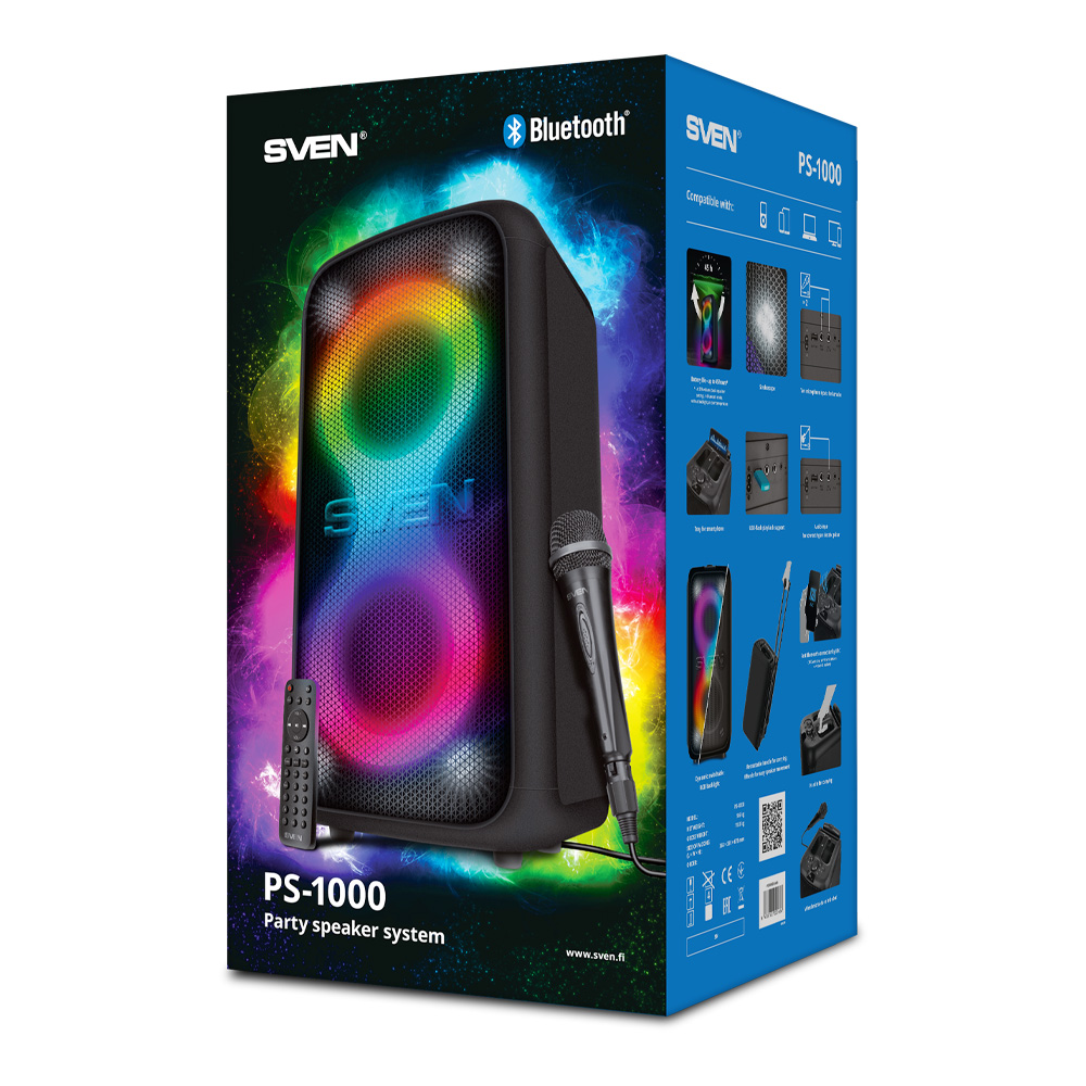 Колонка для вечеринок Sven  PS 1000 Black photo 8