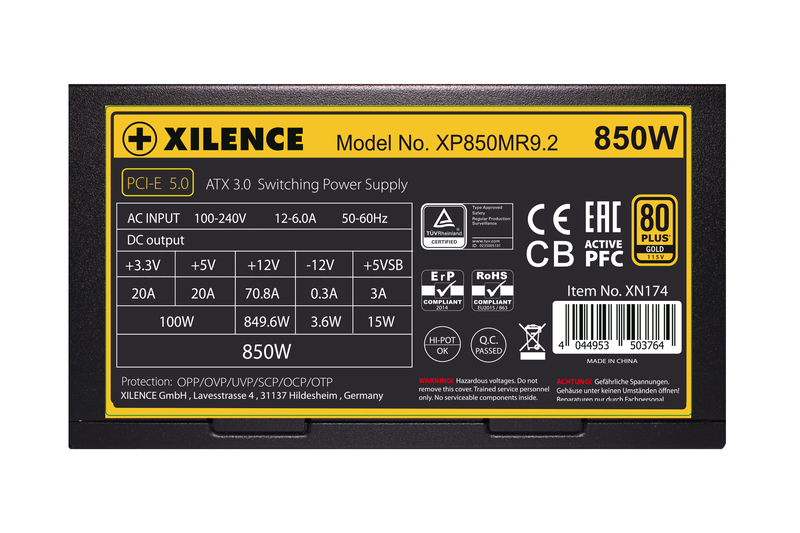 Bloc de alimentare XILENCE ”Performance X” Series XP850MR9.2 (XN174) / 850W photo 4