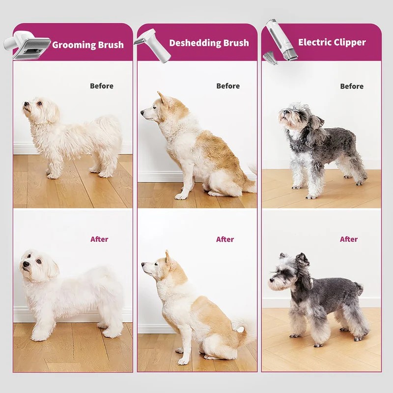 Grooming set pentru pisici si caini 5-in-1 Petkit FurWaker photo 3
