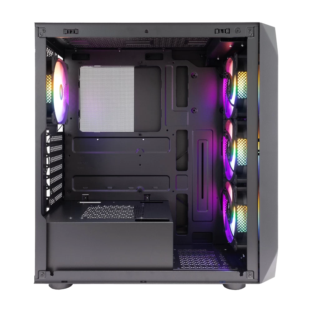 Carcasa Gaming 1STPLAYER AY7 / no PSU / Side-Window / 3x120mm / ATX / Black photo 3