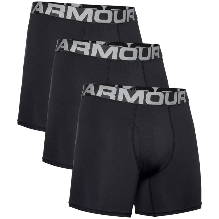 Boxeri Under Armour UA Charged Cotton 6in 3 Pack LG Negru Barbati photo 1 Boxeri Under Armour UA Charged Cotton 6in 3 Pack LG Negru Barbati photo 1