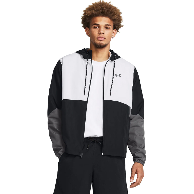 Hanorac pt bărbați Under Armour UA LEGACY WINDBREAKER L Alb-negru photo 5