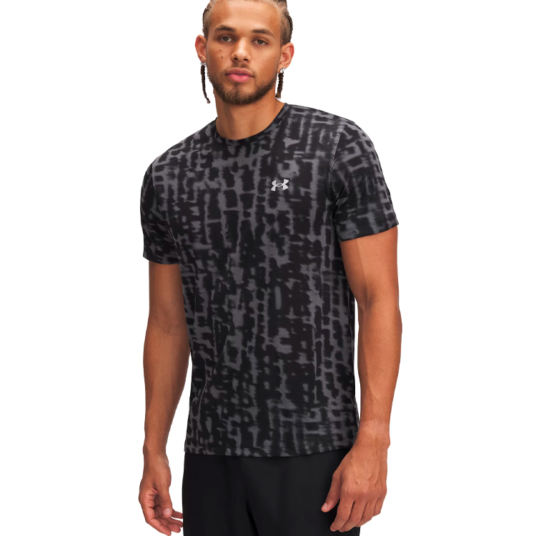 Футболка мужская Under Armour UA LAUNCH PRINTED SS M Черный/Серый photo 2
