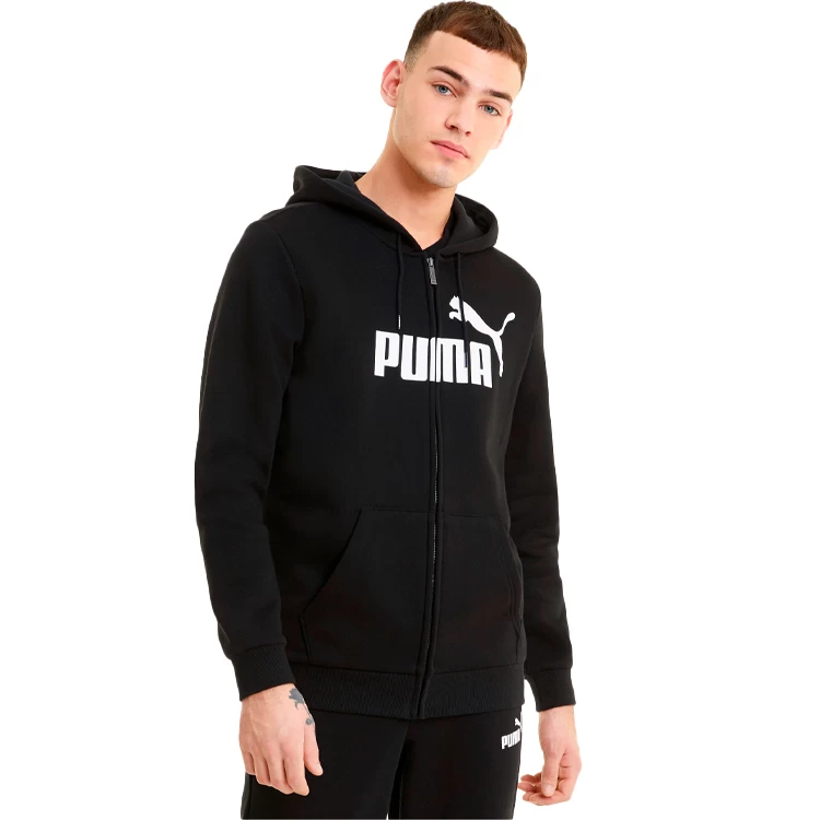Hanorac pt bărbați Puma ESS Big Logo FZ Hoodie FL XXL Negru photo 5