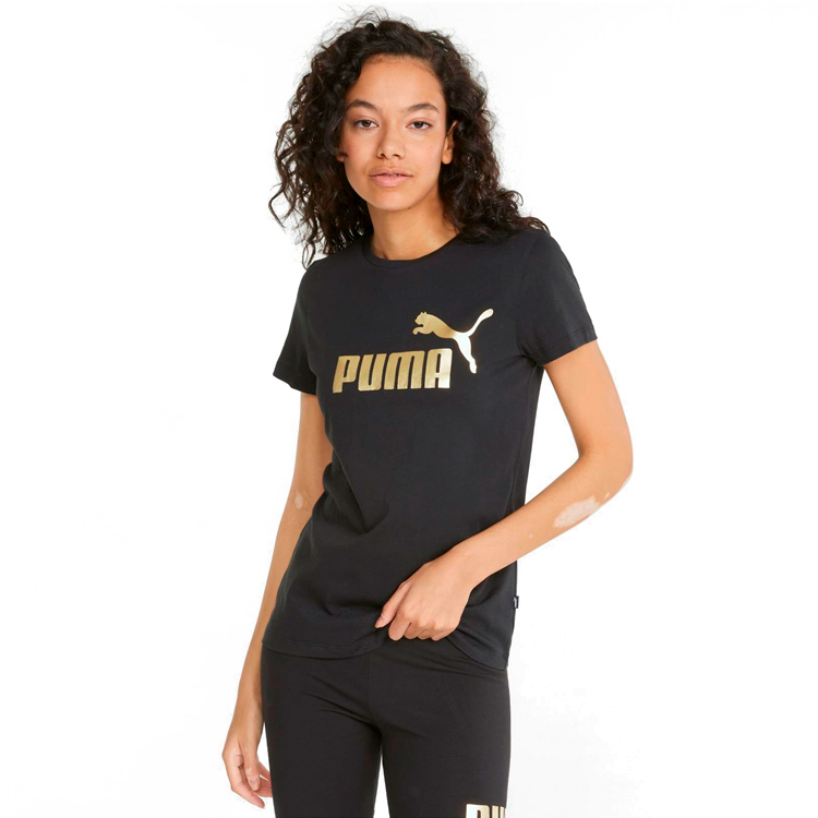 Футболка Puma ESS+ Metallic Logo Tee M Черный Женский photo 3