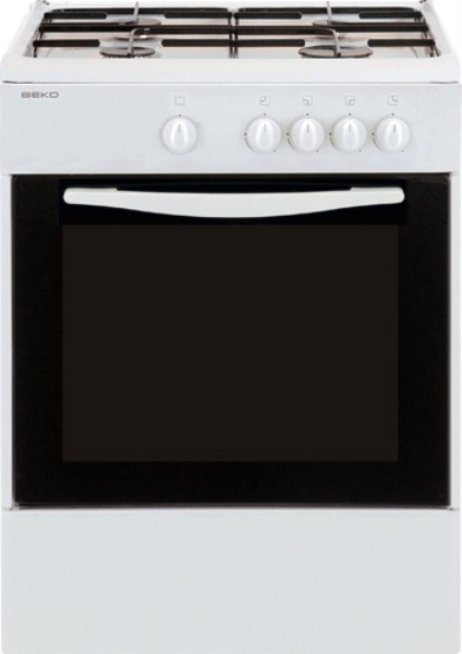 Газовая плита Beko CG61001 / 4 конфорок / 60 см / Белый photo 1