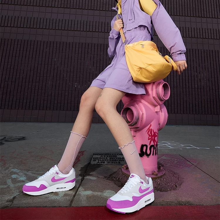 Кроссовки Nike W AIR MAX 1 / Женский / 39 / Белый/Фиолетовый photo 7