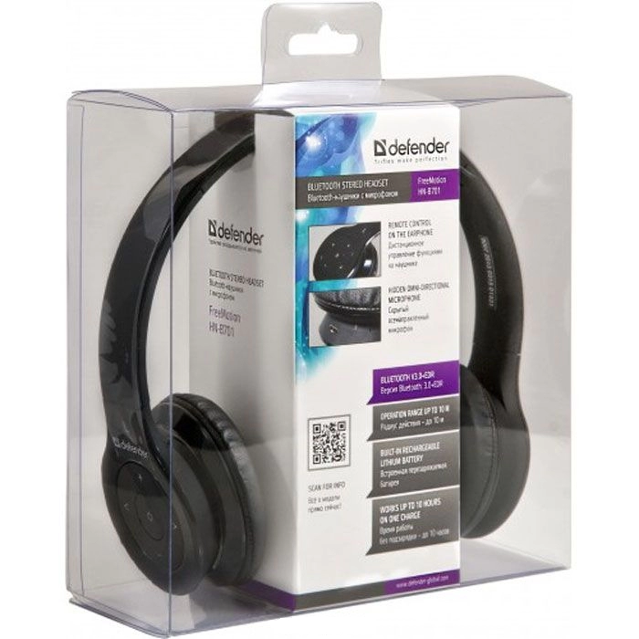 Căști Defender Negru Bluetooth / Home and Office / Negru photo 4