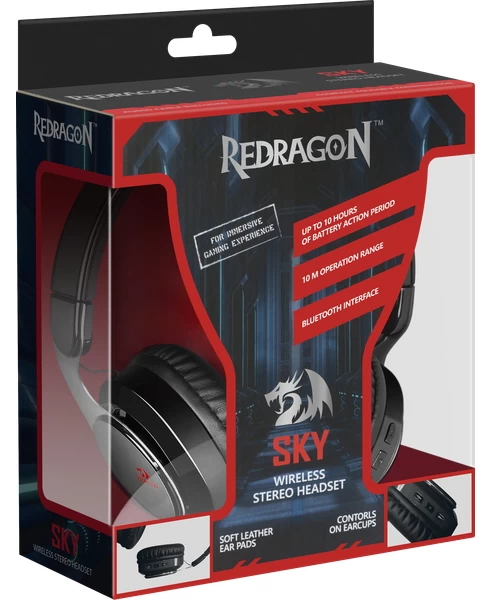 Наушники ReDragon Черный Bluetooth / / Черный photo 3
