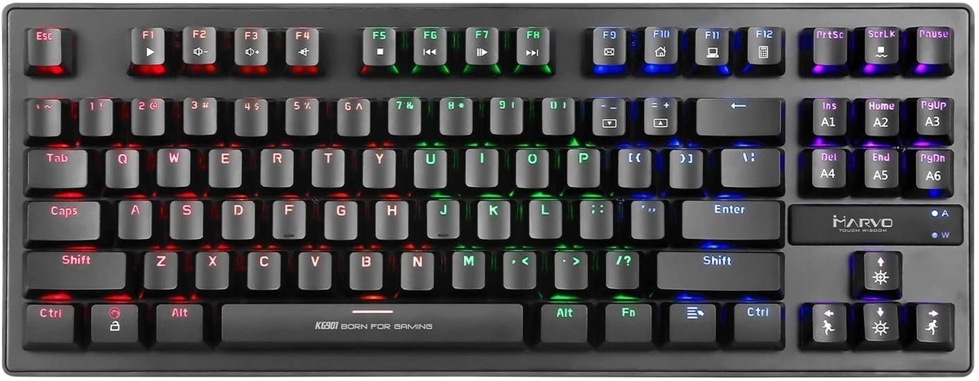 MARVO " KG901", Marvo Keyboard Mechanical KG901 Wired Gaming US Rainbow photo 1