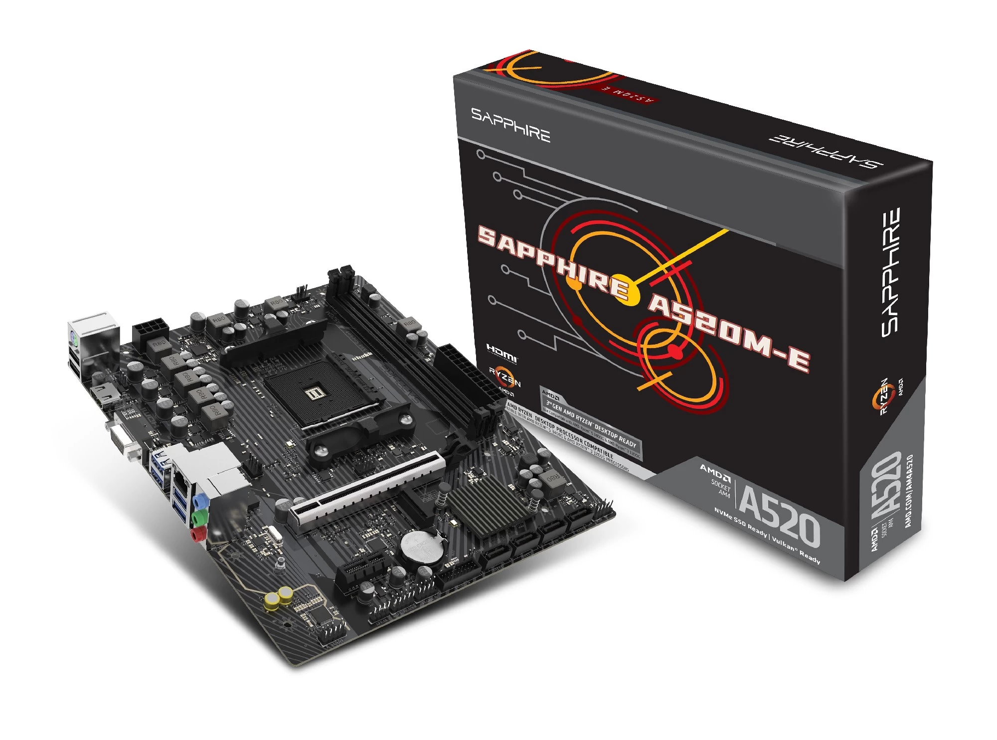 Placa de baza SAPPHIRE A520M-E/ AM4 / A520 / DDR4 / mATX photo 1