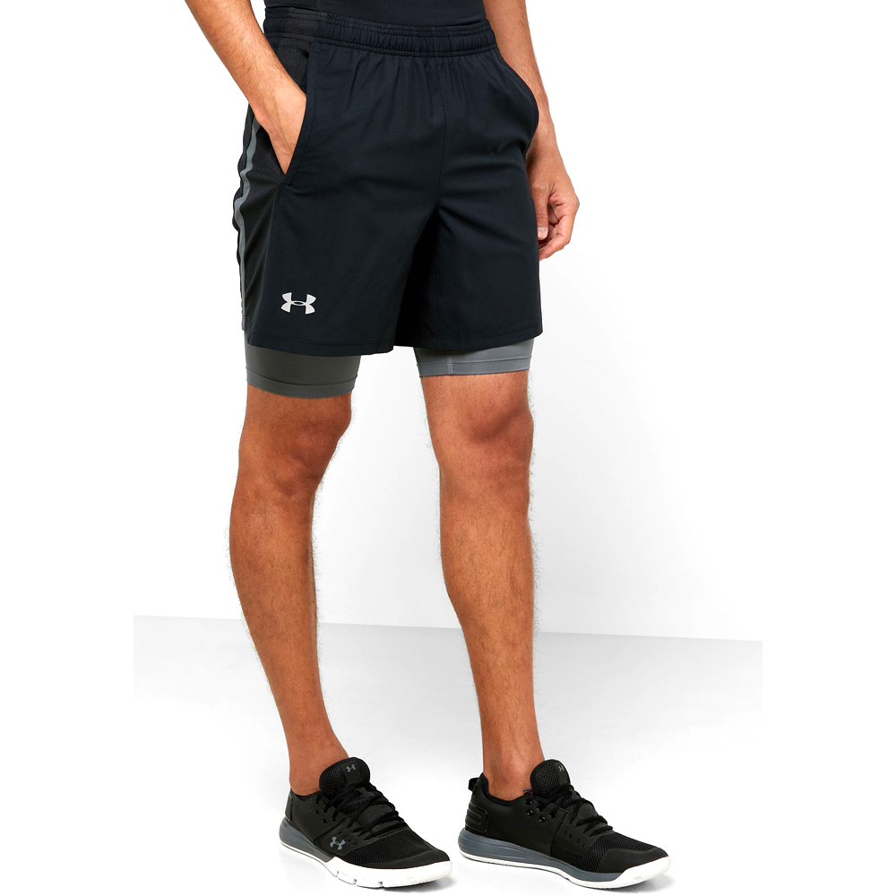 Sorti de bărbați Under Armour UA LAUNCH SW 2-IN-1 SHORT SM Negru photo 4