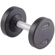 Gantera 7.5 kg YORK Pro-Style Rubber Dumbbell 