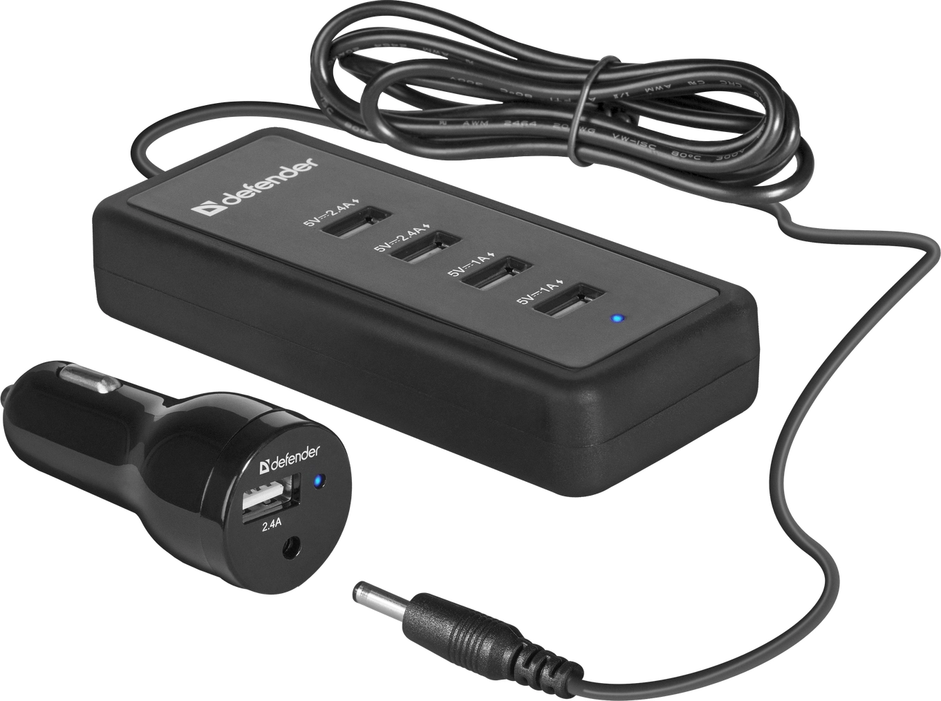 Зарядное устройство авто. для телефона Defender ACA-02 5 porturi USB, 5V/9.2A photo 4