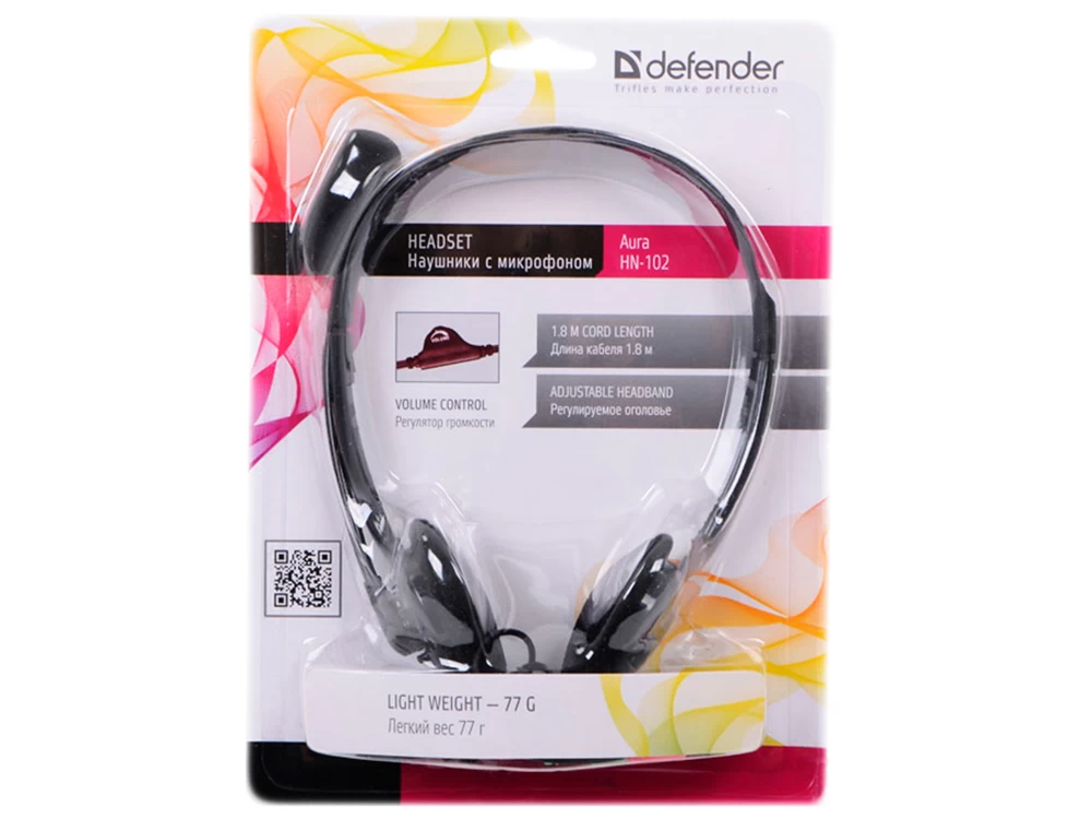 Căști Defender Aura 102 Black Cu fir / Home and Office / Black photo 4