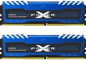 16GB (Kit of 2*8GB) DDR4-2666 Silicon Power XPOWER Turbine DDR4 Gaming UDIMM, PC21300, CL16, 1Gx8, 1.2V, Intel® XMP, Blue Aluminium Heatsink 