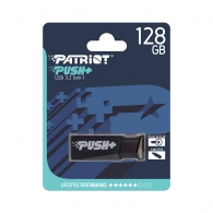 128GB USB3.2  Patriot PUSH+ Black, Capless design, Light weight of 10g (Read 45 MByte/s, Write 18 MByte/s) thumbnav 2
