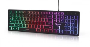Gembird KB-UML-02 "Rainbow" Backlight Multimedia Keyboard, 104 pcs, US layout, black thumbnav 2