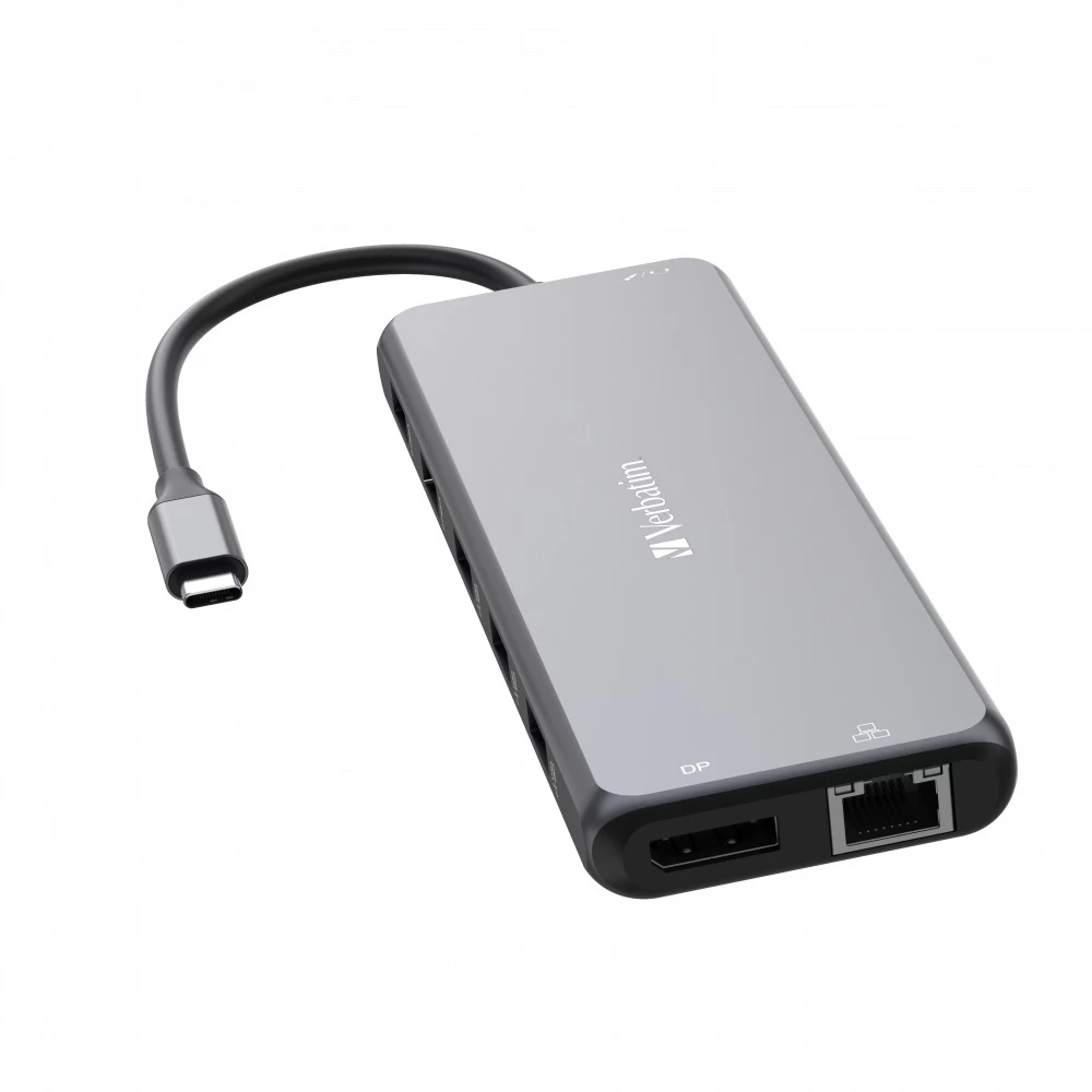 Многопортовый Адаптер Verbatim CMH-13/ USB-С/ 3xUSB-A 3.2/ 1xUSB-A 3.2(Gen2)/ 2xUSB-A/ 2xUSB-C/ 2xHDMI/ 1xDP/ RJ45 photo 1
