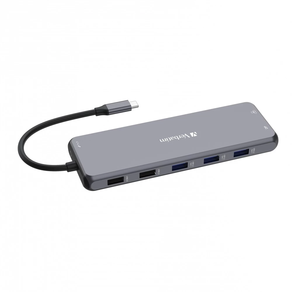Многопортовый Адаптер Verbatim CMH-13/ USB-С/ 3xUSB-A 3.2/ 1xUSB-A 3.2(Gen2)/ 2xUSB-A/ 2xUSB-C/ 2xHDMI/ 1xDP/ RJ45 photo 2