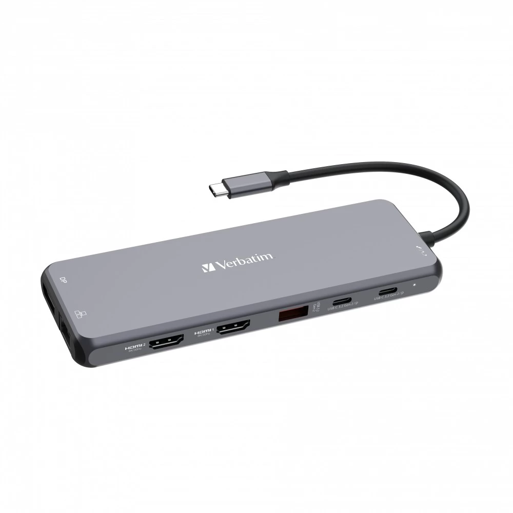 Многопортовый Адаптер Verbatim CMH-13/ USB-С/ 3xUSB-A 3.2/ 1xUSB-A 3.2(Gen2)/ 2xUSB-A/ 2xUSB-C/ 2xHDMI/ 1xDP/ RJ45 photo 3