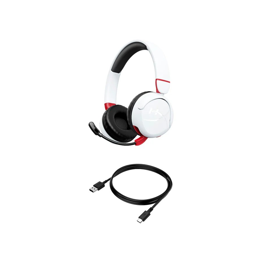Беспроводные наушники HyperX Cloud Mini, White/Red, [7G8F2AA] photo 6