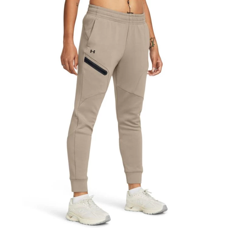 Брюки Under Armour Unstoppable Flc Jogger XL Бежевый Женский photo 4
