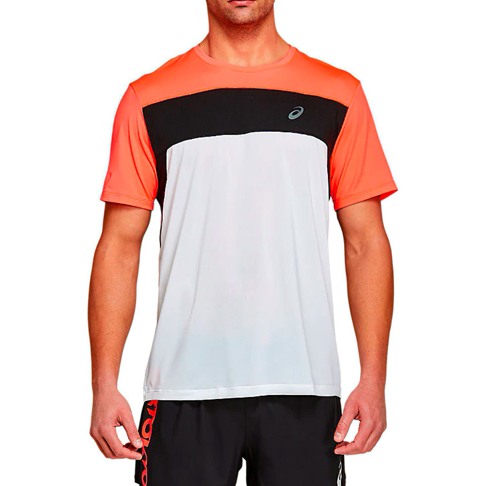 Футболка мужская Asics RACE SS TOP 2XL Оранжевый/Белый photo 2