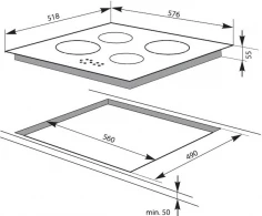 Встраиваемая индукционная панель Hansa BHI67303 thumbnav 2