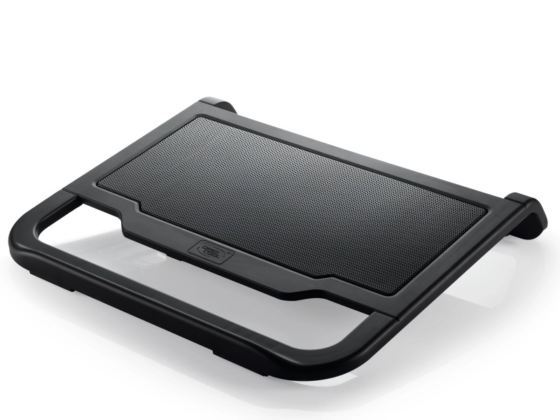 DEEPCOOL "N200", Notebook Cooling Pad up to 15.6", 1 fan - 120mm, 1000rpm, <22.7dBA, 42.4CFM, big area aluminum mesh, Black photo 1