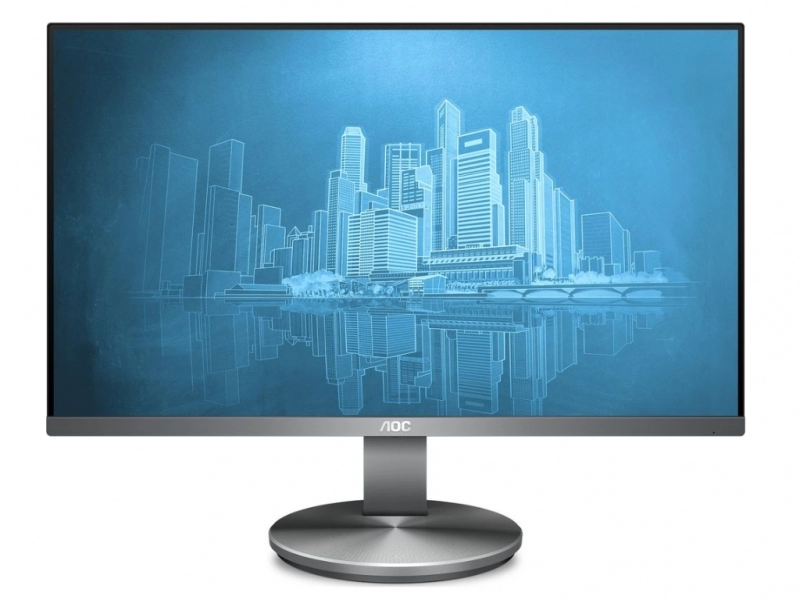 23.8" AOC IPS LED I2490VXQ/BT Black/Silver (4ms, 100M:1, 250cd, 1920x1080, 178°/178°, VGA, HDMI, DisplayPort, Speakers 2 x 2W, Audio Line-out, VESA) photo 1