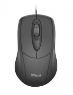 Trust Ziva Optical Mouse, 1200 dpi, 3 button, Rubber top layer for comfortable grip, USB, Black 