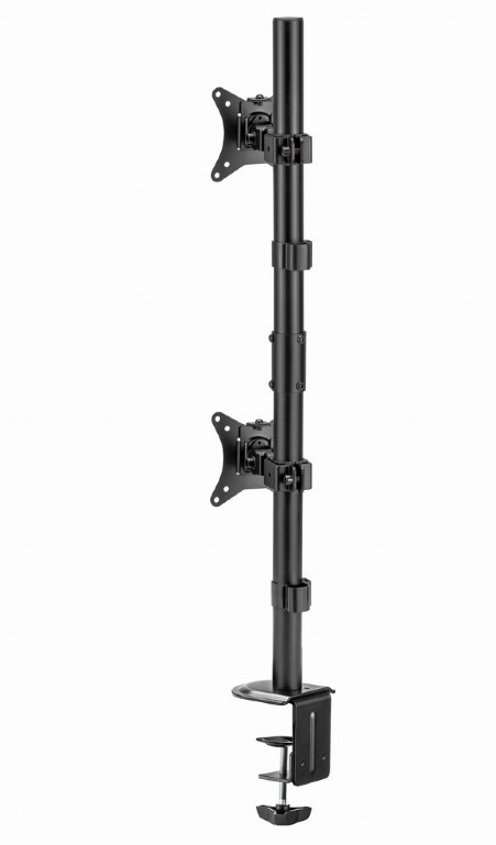 Suport vertical de birou reglabil pentru 2 display-uri, 17”-32” Gembird MA-D2-02 photo 2