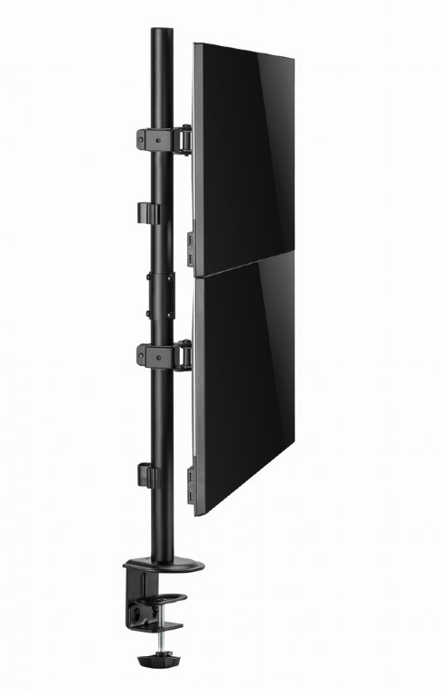 Suport vertical de birou reglabil pentru 2 display-uri, 17”-32” Gembird MA-D2-02 photo 4